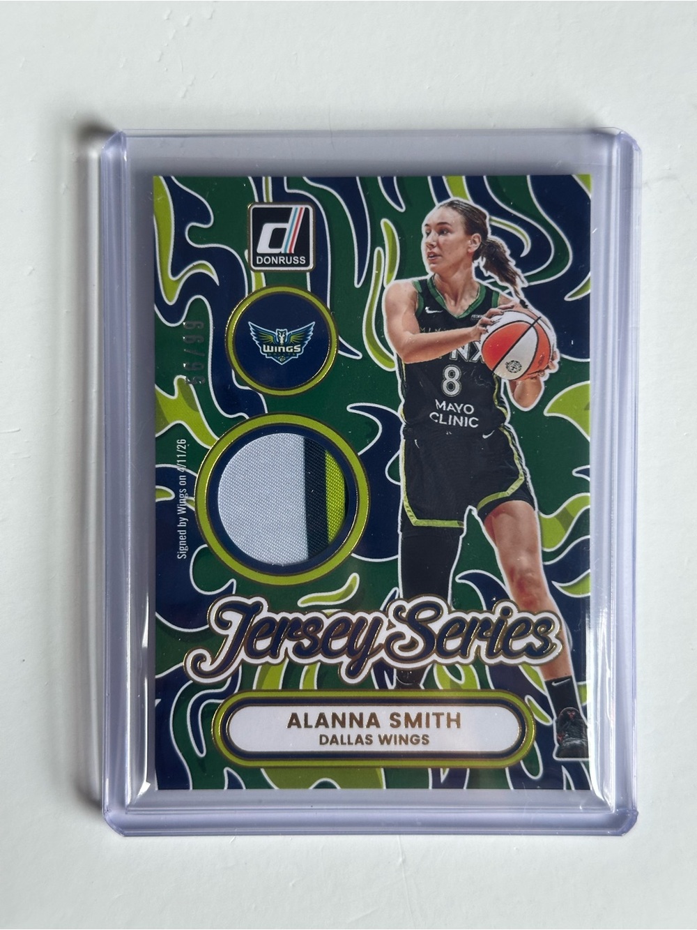 Panini Donruss Alanna Smith Jersey Card - Green/Black/White